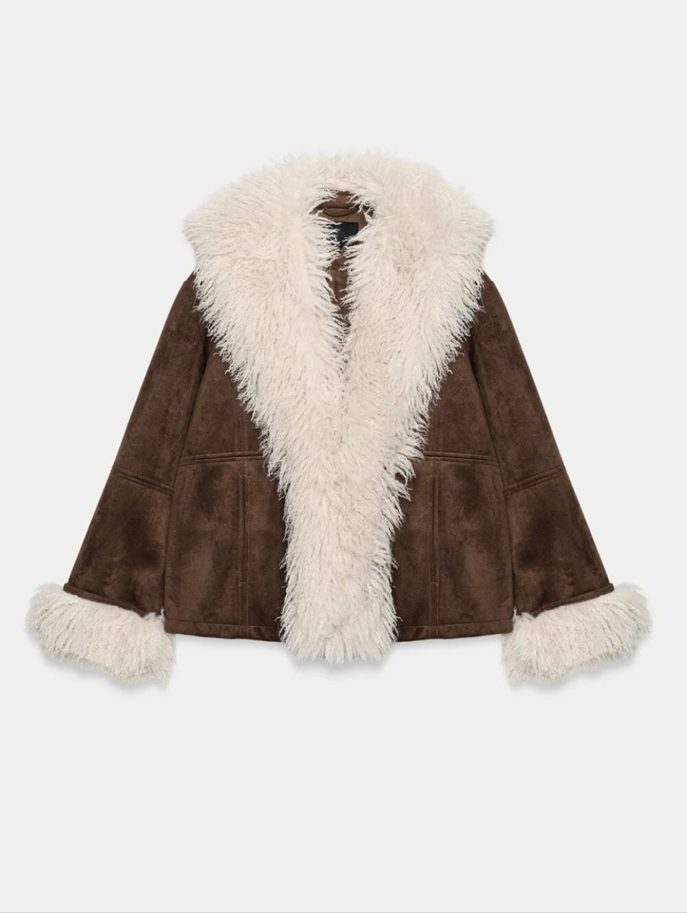 ZARA FAUX FUR COMBINED JACKET